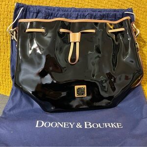 Dooney & Bourke Black Patent Leather Shoulder Bag